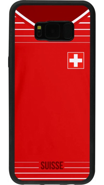 Coque Samsung Galaxy S8+ - Silicone rigide noir Football shirt Switzerland 2022