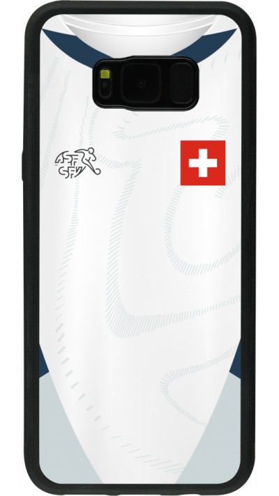 Samsung Galaxy S8+ Case Hülle - Silikon schwarz Schweiz Away personalisierbares Fussballtrikot Samsung Galaxy S8+ Case Hülle - Silikon schwarz Schweiz Away personalisierbares Fussballtrikot
