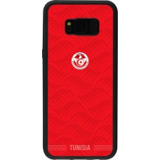 Coque Samsung Galaxy S8+ - Silicone rigide noir Maillot de football Tunisie 2026 personnalisable