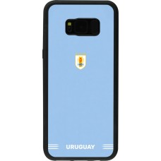 Coque Samsung Galaxy S8+ - Silicone rigide noir Maillot de football Uruguay 2026 personnalisable