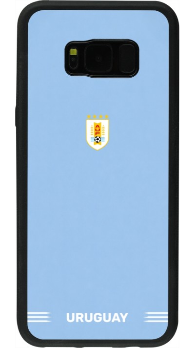 Coque Samsung Galaxy S8+ - Silicone rigide noir Maillot de football Uruguay 2026 personnalisable