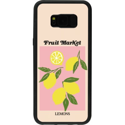 Samsung Galaxy S8+ Case Hülle - Silikon schwarz Fruit market lemons 2026