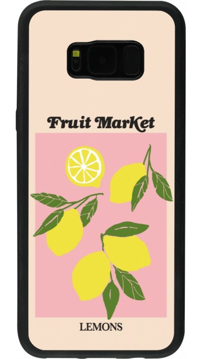 Coque Samsung Galaxy S8+ - Silicone rigide noir Fruit market lemons 2026