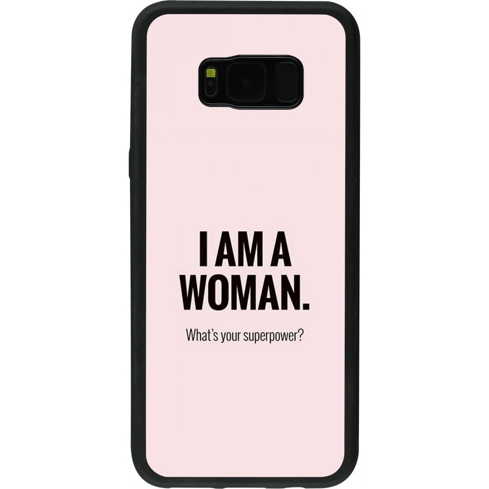 Coque Samsung Galaxy S8+ - Silicone rigide noir I am a woman