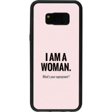 Coque Samsung Galaxy S8+ - Silicone rigide noir I am a woman