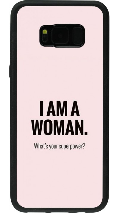 Coque Samsung Galaxy S8+ - Silicone rigide noir I am a woman