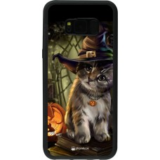 Coque Samsung Galaxy S8+ - Silicone rigide noir Halloween 21 Witch cat