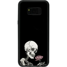Samsung Galaxy S8+ Case Hülle - Silikon schwarz Halloween 2023 rose and skeleton