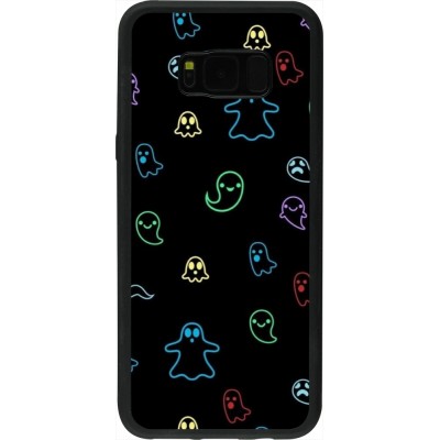 Samsung Galaxy S8+ Case Hülle - Silikon schwarz Halloween 2024 colorful ghosts