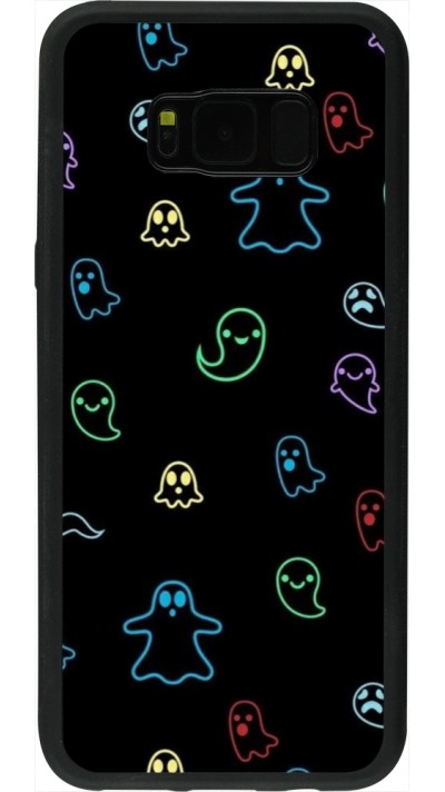Coque Samsung Galaxy S8+ - Silicone rigide noir Halloween 2024 colorful ghosts