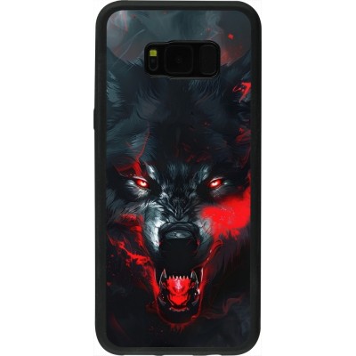 Samsung Galaxy S8+ Case Hülle - Silikon schwarz Halloween 2024 mad werewolf