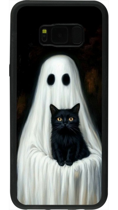 Coque Samsung Galaxy S8+ - Silicone rigide noir Halloween 2025 Ghost with black cat