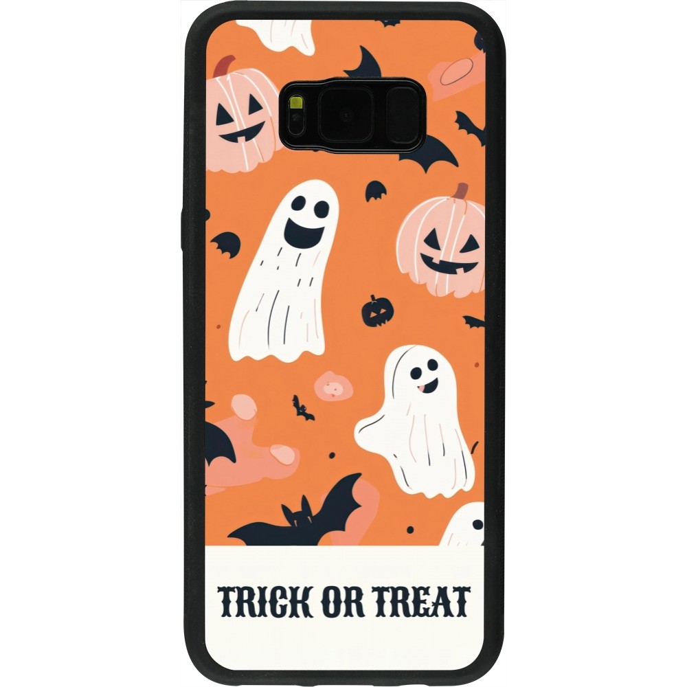 Samsung Galaxy S8+ Case Hülle - Silikon schwarz Halloween 2025 Trick treat