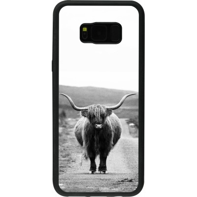 Hülle Samsung Galaxy S8+ - Silikon schwarz Highland cattle