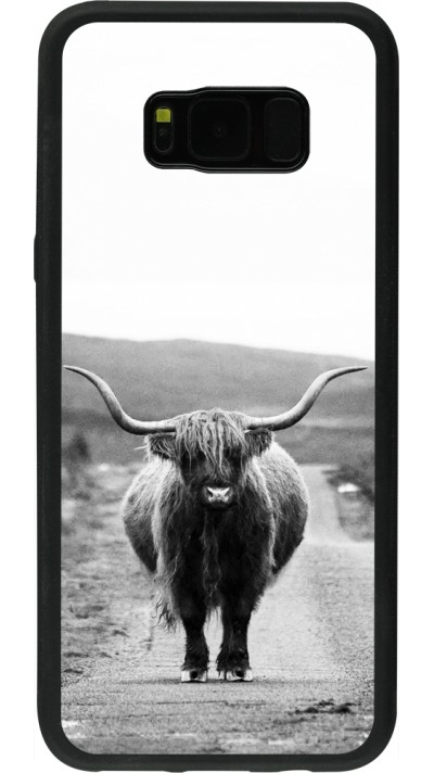 Coque Samsung Galaxy S8+ - Silicone rigide noir Highland cattle