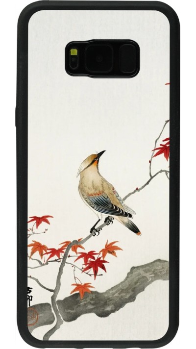 Samsung Galaxy S8+ Case Hülle - Silikon schwarz Japanese Bird