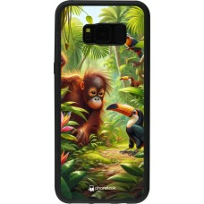 Samsung Galaxy S8+ Case Hülle - Silikon schwarz Tropischer Dschungel Tayrona