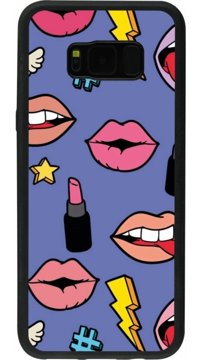 Coque Samsung Galaxy S8+ - Silicone rigide noir Lips and lipgloss