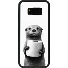 Samsung Galaxy S8+ Case Hülle - Silikon schwarz Otter Toilettenpapier