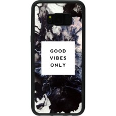 Coque Samsung Galaxy S8+ - Silicone rigide noir Marble Good Vibes Only
