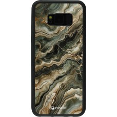 Samsung Galaxy S8+ Case Hülle - Silikon schwarz Oliv Marmor