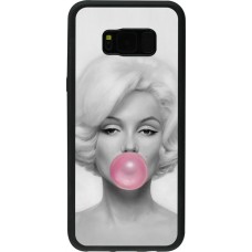 Coque Samsung Galaxy S8+ - Silicone rigide noir Marilyn Bubble