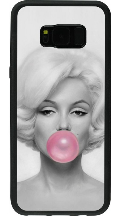 Coque Samsung Galaxy S8+ - Silicone rigide noir Marilyn Bubble