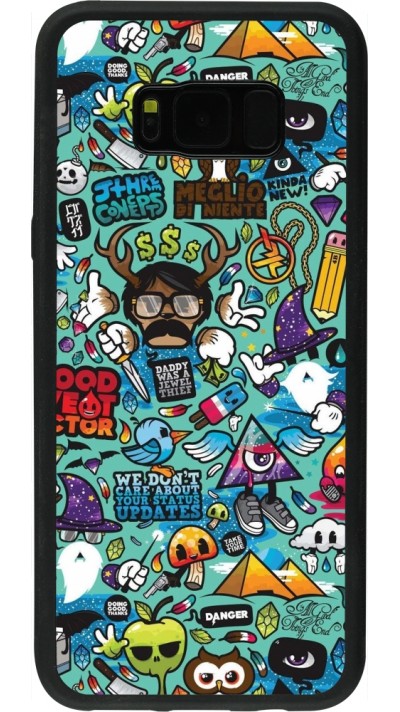 Samsung Galaxy S8+ Case Hülle - Silikon schwarz Mixed Cartoons Turquoise Samsung Galaxy S8+ Case Hülle - Silikon schwarz Mixed Cartoons Turquoise
