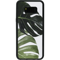 Coque Samsung Galaxy S8+ - Silicone rigide noir Monstera Plant