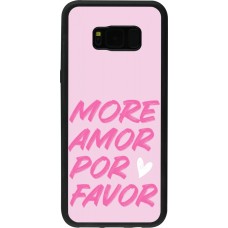 Samsung Galaxy S8+ Case Hülle - Silikon schwarz More amor porfavor