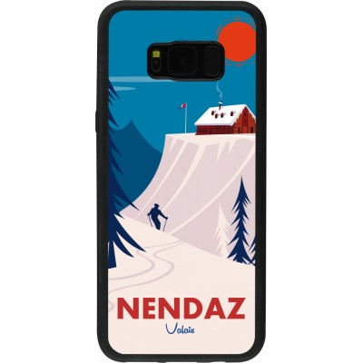 Samsung Galaxy S8+ Case Hülle - Silikon schwarz Nendaz Cabane Ski