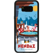 Coque Samsung Galaxy S8+ - Silicone rigide noir Nendaz Mountain Jacuzzi
