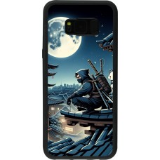 Samsung Galaxy S8+ Case Hülle - Silikon schwarz Ninja unter dem Mond