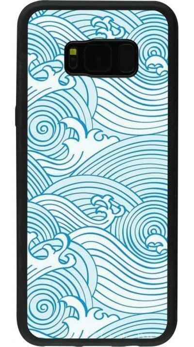 Coque Samsung Galaxy S8+ - Silicone rigide noir Ocean Waves