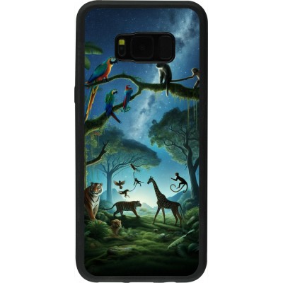 Samsung Galaxy S8+ Case Hülle - Silikon schwarz Paradies der exotischen Tiere