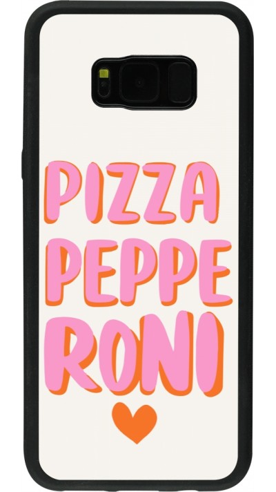 Coque Samsung Galaxy S8+ - Silicone rigide noir Pizza pepperoni 2026