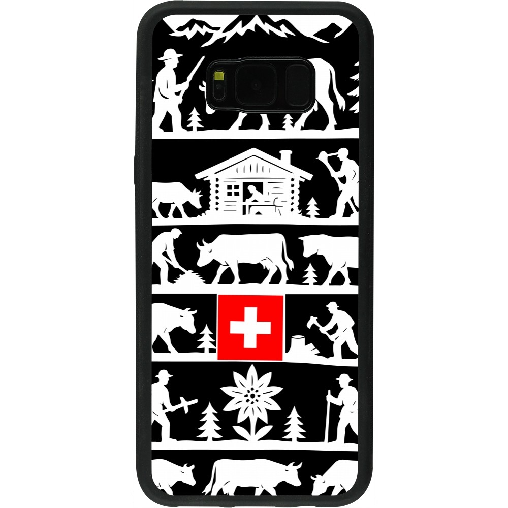 Coque Samsung Galaxy S8+ - Silicone rigide noir Poya Suisse 1 noir