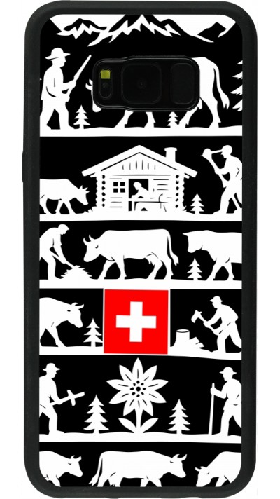 Coque Samsung Galaxy S8+ - Silicone rigide noir Poya Suisse 1 noir