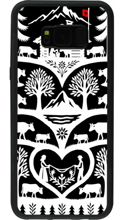 Coque Samsung Galaxy S8+ - Silicone rigide noir Poya Suisse 2 noir