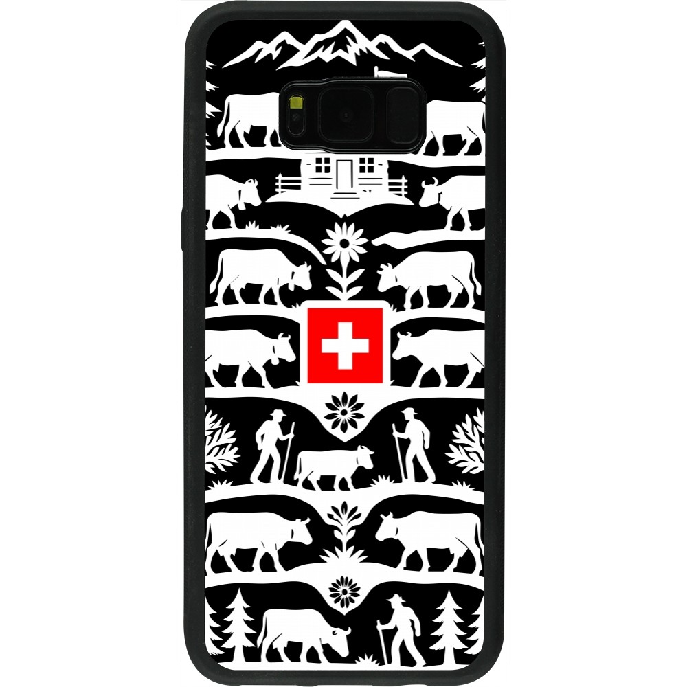 Coque Samsung Galaxy S8+ - Silicone rigide noir Poya Suisse 3 noir