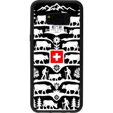 Coque Samsung Galaxy S8+ - Silicone rigide noir Poya Suisse 3 noir