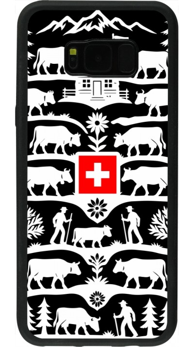 Coque Samsung Galaxy S8+ - Silicone rigide noir Poya Suisse 3 noir