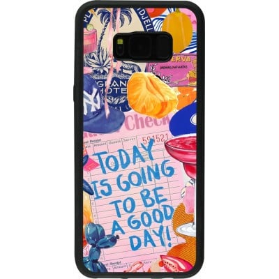 Samsung Galaxy S8+ Case Hülle - Silikon schwarz Preppy Today is Going to be a good day