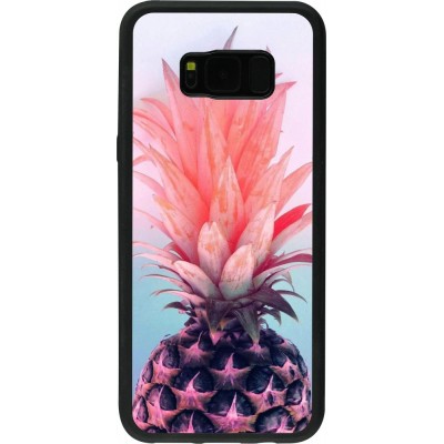 Hülle Samsung Galaxy S8+ - Silikon schwarz Purple Pink Pineapple