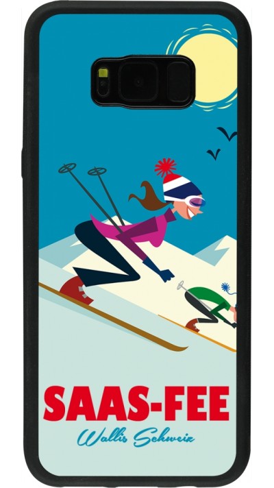 Coque Samsung Galaxy S8+ - Silicone rigide noir Saas-Fee Ski Downhill
