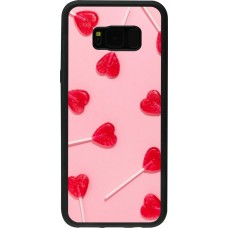 Samsung Galaxy S8+ Case Hülle - Silikon schwarz Saint Valentines Day 26 Lollipop
