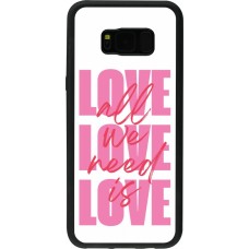 Samsung Galaxy S8+ Case Hülle - Silikon schwarz Saint Valentines Day 26 Love all we need is