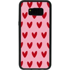 Samsung Galaxy S8+ Case Hülle - Silikon schwarz Saint Valentines Day 26 Pattern heart