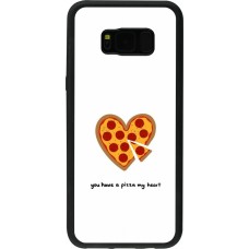 Samsung Galaxy S8+ Case Hülle - Silikon schwarz Saint Valentines Day 26 You have my pizza heart