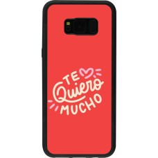 Samsung Galaxy S8+ Case Hülle - Silikon schwarz Saint Valentines Day 26 Te quiero mucho